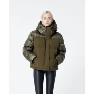 The Kooples - Dual Material-Effect Nylon
Down Jacket - Size L